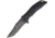 USMC Linerlock Black Handles A/O Folding Knife,3.625in,Stainless Steel,Partially Serrated,Tanto,Black,G10 Handle USMA1038BK