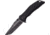 USMC Linerlock Black Handles A/O Folding Knife,3.625in,Stainless Steel,Partially Serrated,Tanto,Black Stonewash,Black,G10 Handle USMA1038SW