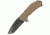 USMC Scrapper Linerlock A/O, Tan, Fine Edge Knife USMA1034TP