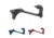 UTG Pro UTG Ultra Slim Angled Foregrip, Black, Blue, Red