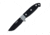Utica Stealth III Fixed Blade Knife, 3.75 black oxide coated 1095HC steel blade, Black and gray micarta handle, 11-UTKS3