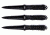 UZI Stainless Steel Throwing Knife, Set of 3, Black and Silver UZK-TRW-003