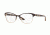 Versace VE1233Q Single Vision Prescription Eyeglasses 1344-53 - Brown/Pale Gold Frame