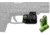 Viridian Zombie Edition Universal Subcompact Green Laser Sight w/ Tactical Light C5L-Z &amp; Viridian CR2 3V Lithium Tactical Energy Battery VIR-CR2-3
