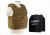 Vism 2963 Series Expert Plate Carrier includes two BPC1012 PE Ballistic Hard Plates, Tan BPCVPCVX2963T-A