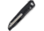 Vouking Knives Samgun Framelock Folding Knife, 4.25in Closed, 3.5in Stonewash 12C27 Sandvik SS Drop Point, Black Tumbled Finish Titanium Handle, Pocket Clip, TS05BLC