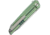 Vouking Knives Samgun Framelock Folding Knife, 4.25in Closed, 3.5in Stonewash 12C27 Sandvik SS Drop Point, Green Anodized Titanium Handle, Pocket Clip, TS05GRN