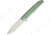 Vouking Knives Samgun Framelock Folding Knife, 4.25in Closed, 3.5in Stonewash 12C27 Sandvik SS Drop Point, Green Anodized Titanium Handle, Pocket Clip, TS05GRN