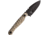 Wachtman Knife &amp; Tool Eddy 2 Stone Grind Tan Fixed Blade Knife, 7in Overall, 2.88in Black Oxide 80CrV2 Carbon Steel Clip Point Blade, Tan Sculpted Micarta Handle, Kydex Sheath, E2-N-S