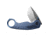 We Knife Co Ltd Envisage Blue Folding Knife, 4.88in Closed, 2.38in Satin CPM-20CV Stainless Drop Point Blade, Blue Stonewash Titanium Handle, Nylon Sheath, WE22013-4