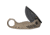We Knife Co Ltd Envisage Bronze Folding Knife, 4.88in Closed, 2.38in Black Stonewash CPM-20CV Drop Point Blade, Bronze Stonewash Titanium Handle, Nylon Sheath, WE22013-3