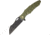 We Knife Co Ltd Green G10 Handle Black Stonewa Folding Knife,4in,D2 Tool Steel,Sheepsfoot,Black Stonewash,Green,G10 Handle WE701A