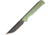 We Knife Co Ltd Model 710 Straight Up Folding Knife, Framelock, 5in Closed, 4in Black Bohler M390 SS Drop Point, Green Textured Titanium Handle, Green, 710E