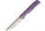 We Knife Co Ltd Model 710 Straight Up Folding Knife, Framelock, 5in Closed, 4in Satin M390 SS Drop Point, Purple Textured Titanium Handle, Pocket Clip, Black Nylon Zippered Case, Purple, 710B