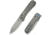 We Knife Co Ltd Weknife Bougie Banter Thumb Stud &amp; Crossbar Lock Knife Upscale Art Deco Styling On Gray Titanium Handle 2.91inch Gray Stonewashed Cpm S45vn Blade We24009-2 - WE24009-2