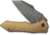 We Knife Co Ltd Weknife High-fin Xl Thumb Stud Knife Diamond Patterned Golden Polished Titanium Handle 3.48inch Polished Gray Cpm 20cv Blade We24010-3 - WE24010-3