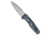 We Knife Co. WE Knife Co. Dressytak Button Lock Knife Skeletonized Blue Ti 3.4" Stonewash, Blue, Bohler M390, adult, BHQ-234063