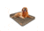 White Duck Dog Bed, Brown, 36inx27inx4in, FBA-PBB-3422