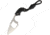 Wildsteer KRILL Finger Hole Black Fixed Blade Knife, 2in, Stainless Steel, Standard Edge, Satin, Black, Paracord Wrapped Handle WSKR001B