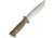 Wildsteer Tarasco Knife, 10in Overall, 5in X46Cr13 SS Blade, Coyote Tan Kraton Handle, Tumbled And Satin Blade, Tan Nylon Sheath, TAR0115