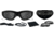 Wiley X SG-1 Goggle - 2 Lens Package, 1 Matte Black Frame w/Smoke Grey,Clear Lens, 71