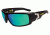 Wiley X Xcess Fishing Sunglasses Emerald Mirror Lenses, Black Frame SSXCE04