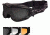 Wiley X Spear Goggles - Smoke Gray, Clear, Light Rust Lenses w/Matte Blk Frame SP293B