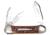 Winchester Knives 3 5/8in, 3 Blade Canittler w/ Burnt Orange Bone Handle W 18 39115