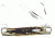 Winchester Knives 4in, 3 Blade Stockman w/ Stag Delrin Handle and Winchester Oval Stamped Shield, Clam Pack W 40 14086 C
