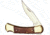 Winchester Knives 5in, 1 Blade Lockback w/ Wood Handle and Stainless Steel Blade w/ Leather Sheath LB 220 SS