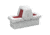 Wise Bucket Style Lounge Seat w/ 10'' Base, Wise Gray/Wise Red, Large, 8WD505P-1-661