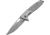 WithArmour Finches Linerlock Folding Knife, 3 satin finish 440C stainless blade, Gray stainless handle, WA-047GY