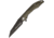 WithArmour Gasper Linerlock Folding Knife, 3.5 black stonewash finish D2 tool steel blade, Green aluminum handle, WA-083BK