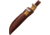 Wood Jewel Curly Fixed Blade Knife Set, 8.25in Overall w/ 3.5in Blade, 7.5in Overall w/ 3in Carbon Steel Blade, Curly Birch Handle, Leather Sheath, 23NA