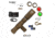 Z-Bolt Blazer LEP Weapon Light Laser - Dual Fuel - 18650, CR123A, FDE, LEP-18650-FDE-PHCF