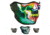 Zan Headgear Neoprene Half Face Mask, Electric Skull, Mossy Oak Break-Up Country, Paint Skull, Realtree Edge
