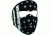 Zan Headgear Small Mask, Neoprene, Black and White Flag, WNFMS091