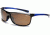Zeal Optics Backyard Sunglasses, Black + Blue Gloss Frame and Polarized Dark Grey Lens 10061