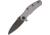 Zero Tolerance Linerlock A/O Folding Knife,3.25in,Standard Edge,Black Stonewash,Titanium Handle ZT0770GRYBW