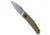 Zero Tolerance Zero Tolerance Model 0235 Slip Joint Knife OD Green G-10 2.6" Stonewash, OD Green, CPM 20CV, adult, BHQ-209232