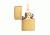 Zippo Classic Style Brushed Brass Lighter w/ Solid Brass Engraving 204