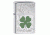Zippo CLVR Four Leaf Clover Classic Lighter, High Polish Chrome 24699