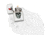 Zippo Spazuk Skull Design Matte Pocket Lighter, White, 29644