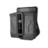 Scorpus Double Magazine Pouch for .45/10mm Single-Stack 1911 Steel Magazines, Paddle and Belt, Black, SC-PS1911B