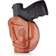 1791 Gunleather 3 Way Multi-Fit OWB Concealment Holster, Glock 26, Ruger LC9, S&amp;W MP9, Ambidextrous, Classic Brown, Size 3, 3WH-3-CBR-A