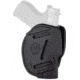 1791 Gunleather 3 Way Multi-Fit OWB Concealment Holster, Glock 42/43, S&amp;W Bodyguard, Ambidextrous, Stealth Black, Size 2, 3WH-2-SBL-A