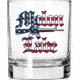 2 Monkey Trading Molon Labe America Glass Whiskey Glass, 11oz, 2M1022184S
