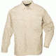 5.11 Tactical TDU Shirt Long Sleeve Poly/Cottton Ripstop - Men's, TDU Khaki, MR, 72002-162-M-R