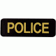 5IVE STAR GEAR Morale Patch,Police,6x2,Black/Gold 6620000