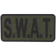 5IVE STAR GEAR Morale Patch,S.W.A.T.,6x3,Olive Drab/Black 6623000